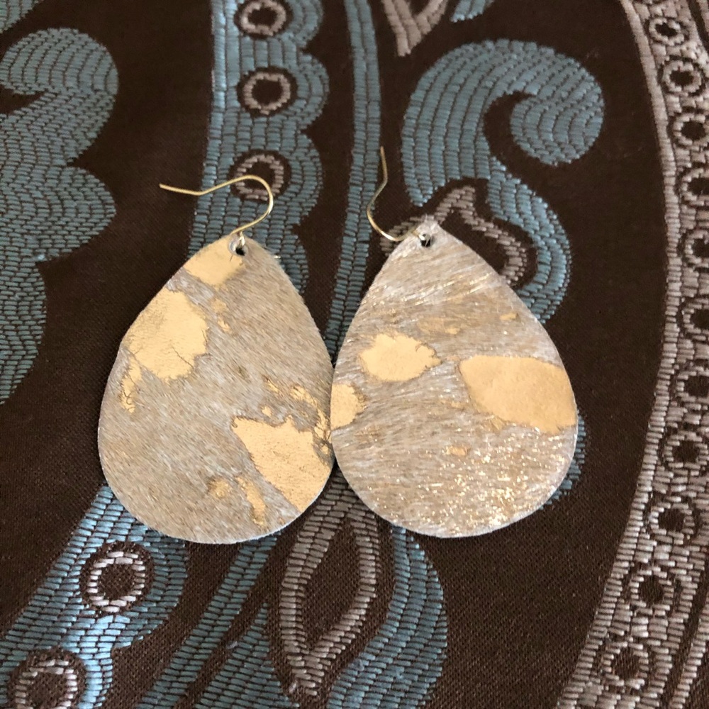 Cowhide earrings